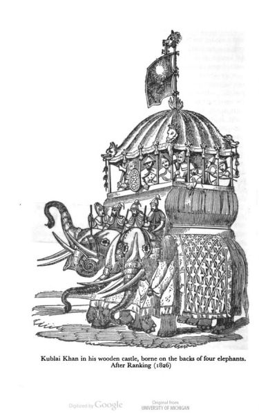 kublai khan on elephants