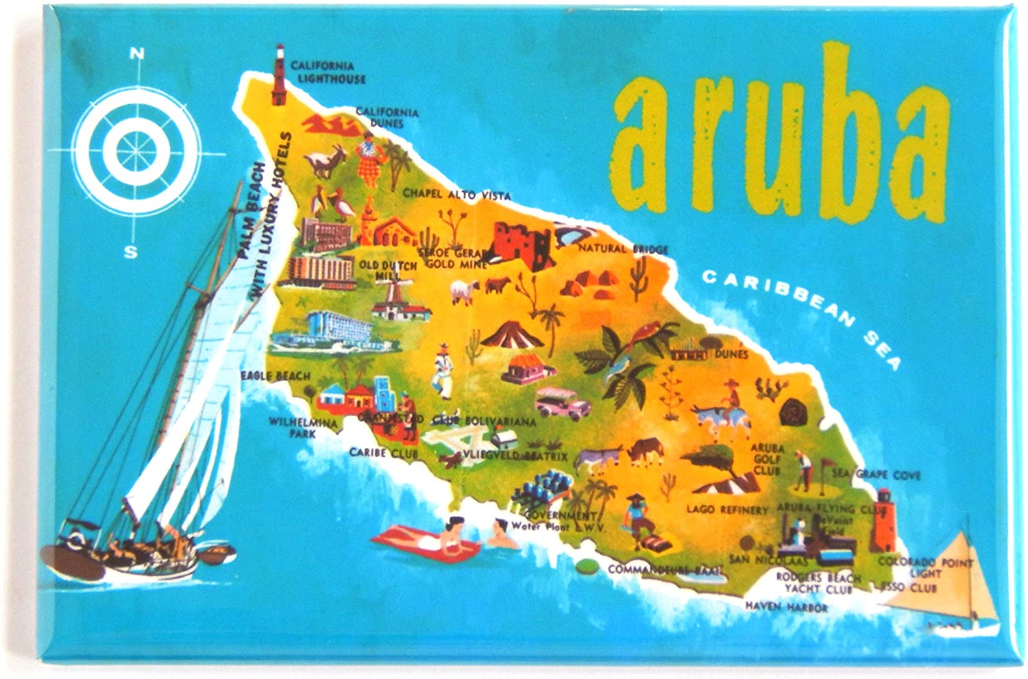 Aruba fridge magnet